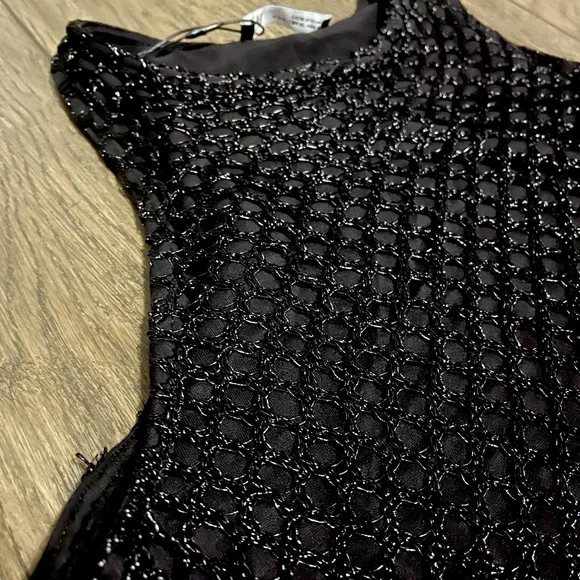 Zara Black mesh net dress - Picture 3 of 6